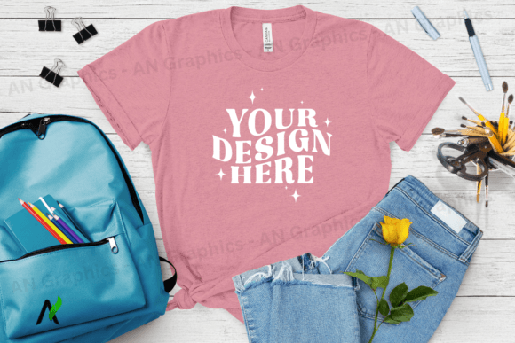 Bella Canvas 3413 Female Mockup - 081: A Professional Tool for Showcasing T-Shirt Designs